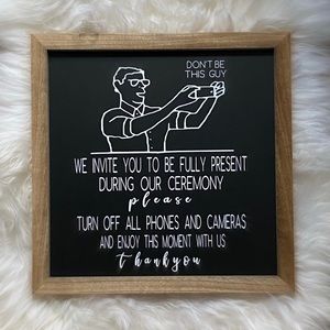 Wedding ceremony sign
